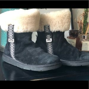 UGG Black Fur Boots. 8M.